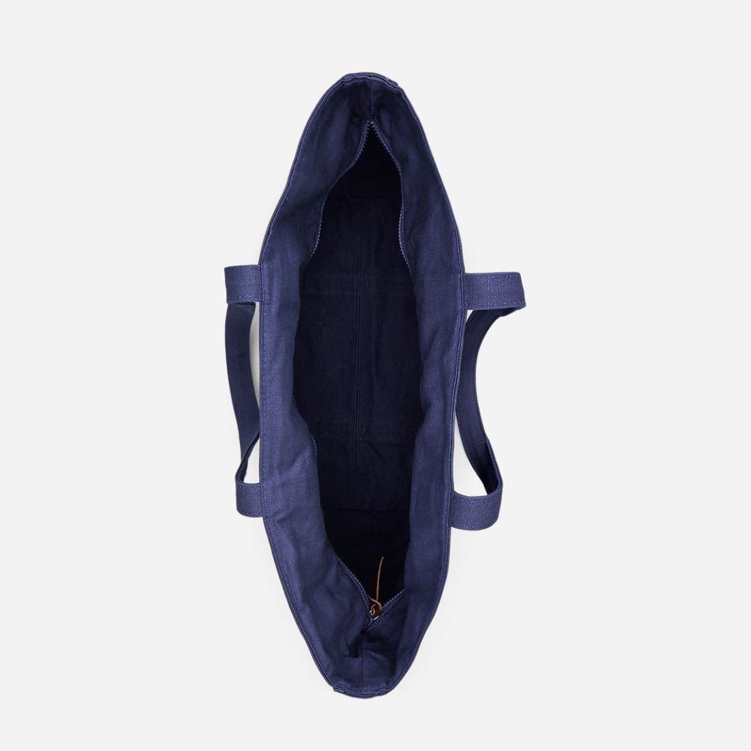 Polo Bear Canvas Tote - Newport Navy