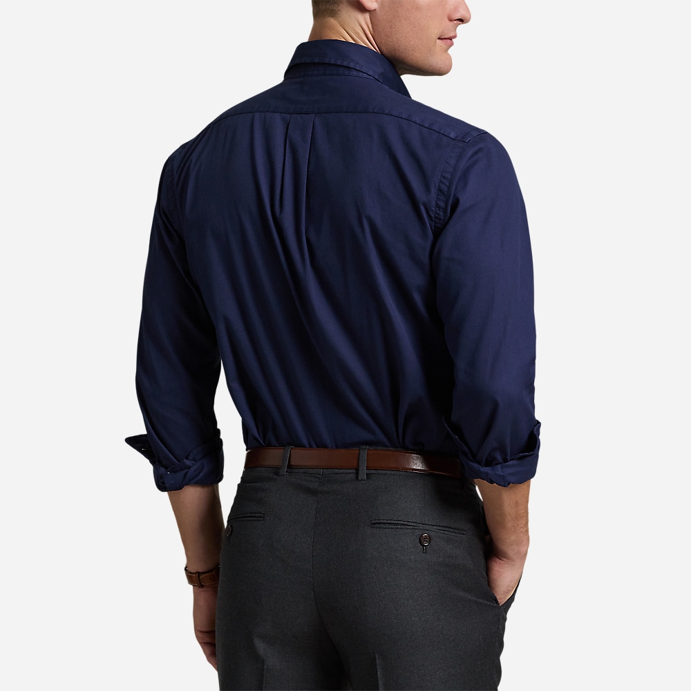 Custom Fit Twill Shirt - Newport Navy