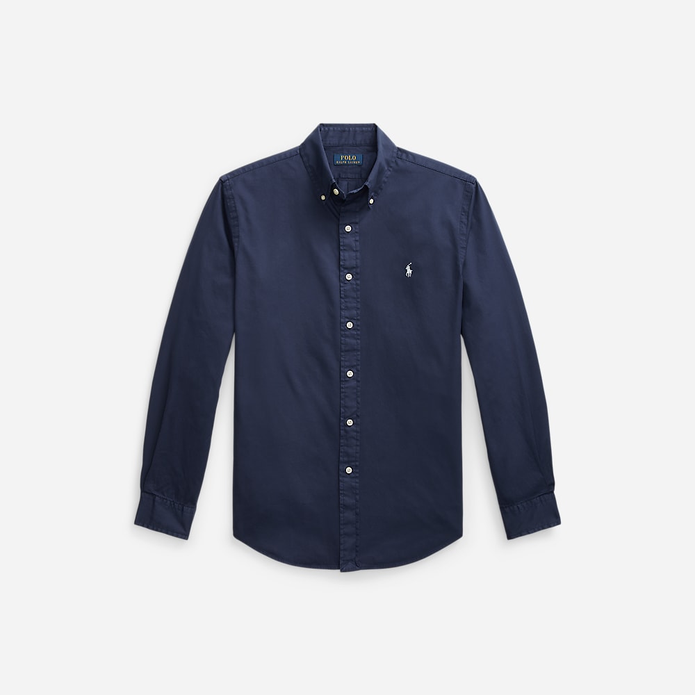 Custom Fit Twill Shirt - Newport Navy