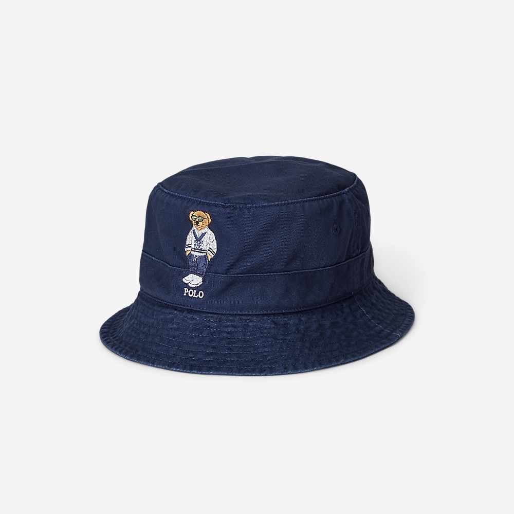 Polo Bear Twill Bucket Hat - Newport Navy