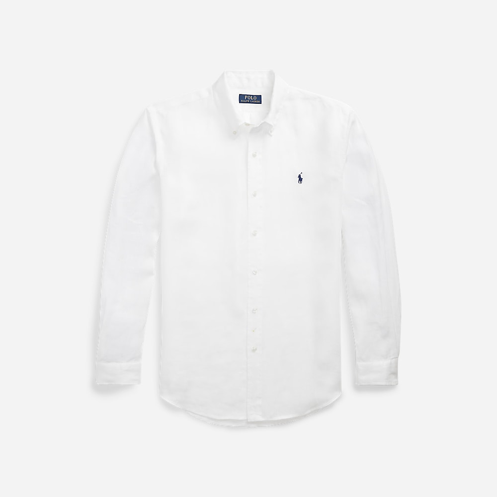 Slim Fit Linen Shirt - Ceramic White