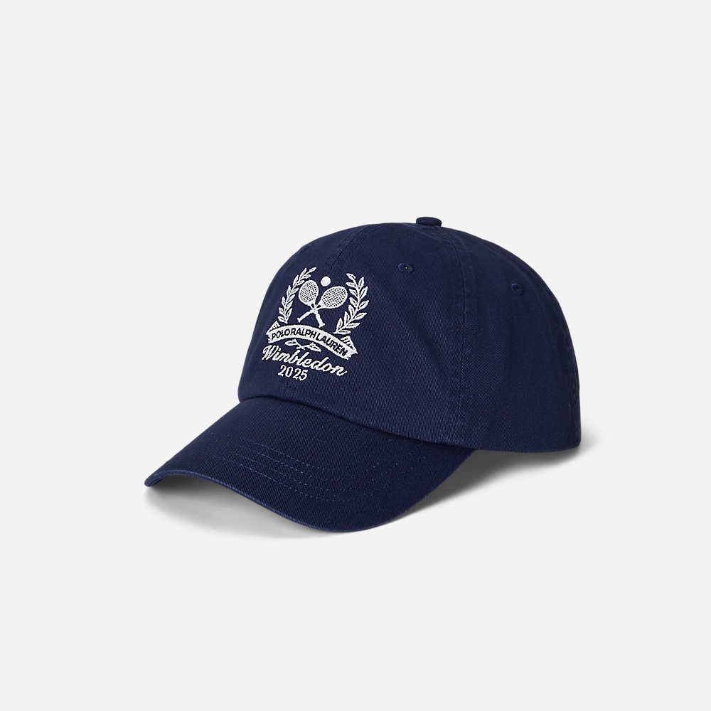 Wimbledon Crest Twill Cap - Refined Navy