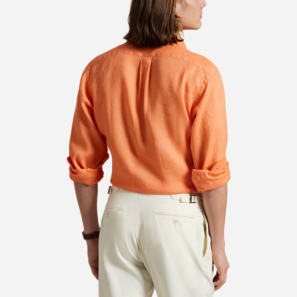Slim Fit Linen Shirt - Poppy