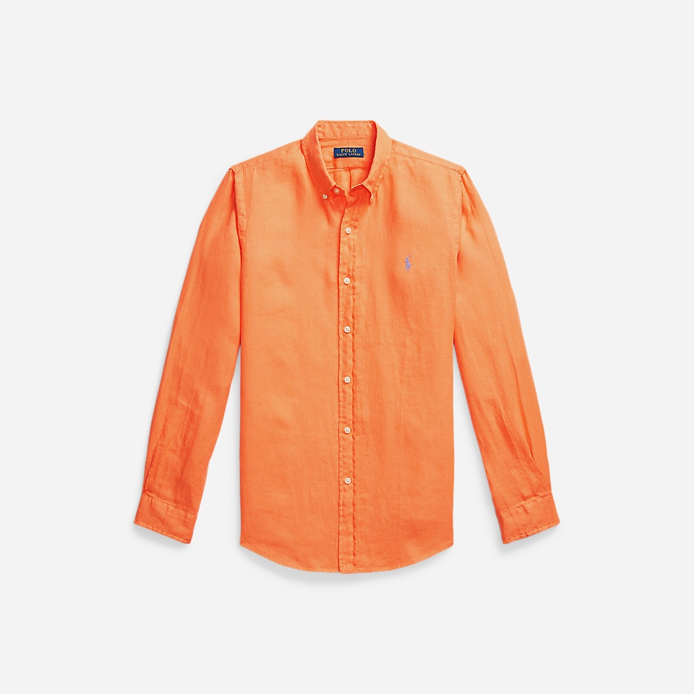 Slim Fit Linen Shirt - Poppy