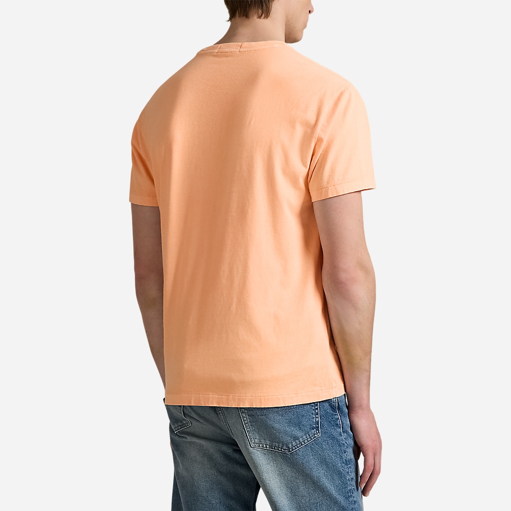 Custom Slim Mineral-Dyed Pocket T-Shirt - Amber