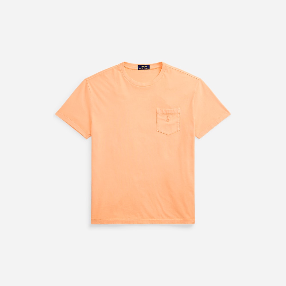 Custom Slim Mineral-Dyed Pocket T-Shirt - Amber