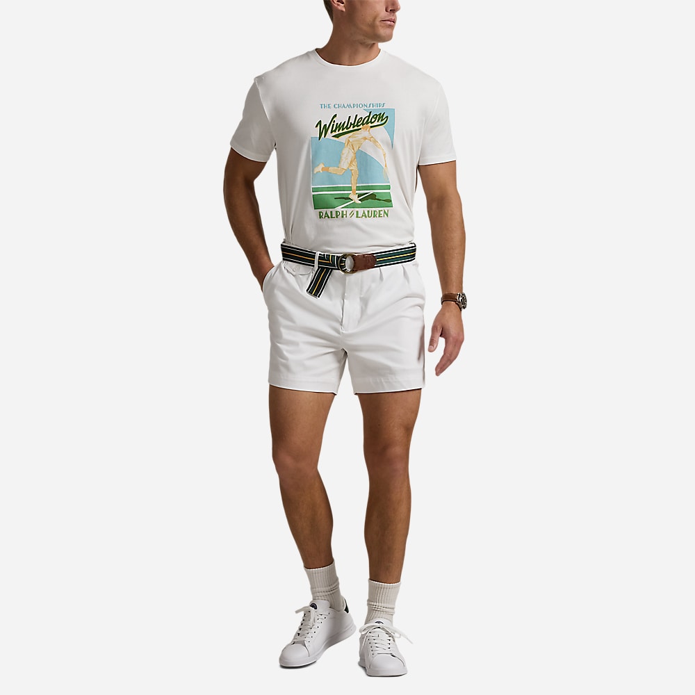 Wimbledon Classic Fit Logo T-Shirt - Ceramic White