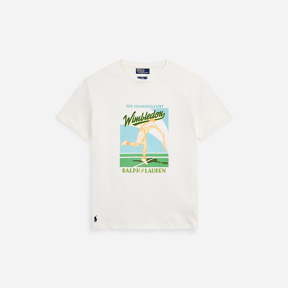 Wimbledon Classic Fit Logo T-Shirt - Ceramic White