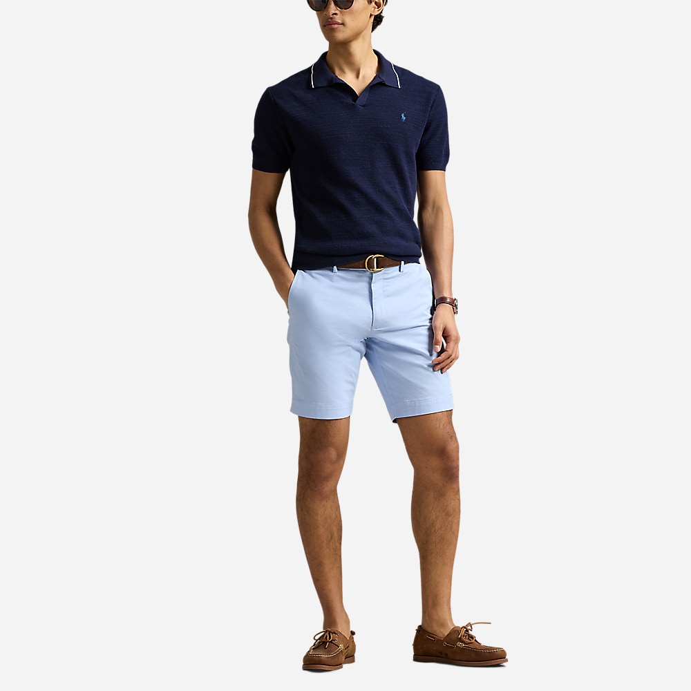 Stretch Slim Fit Chino Short - Office Blue