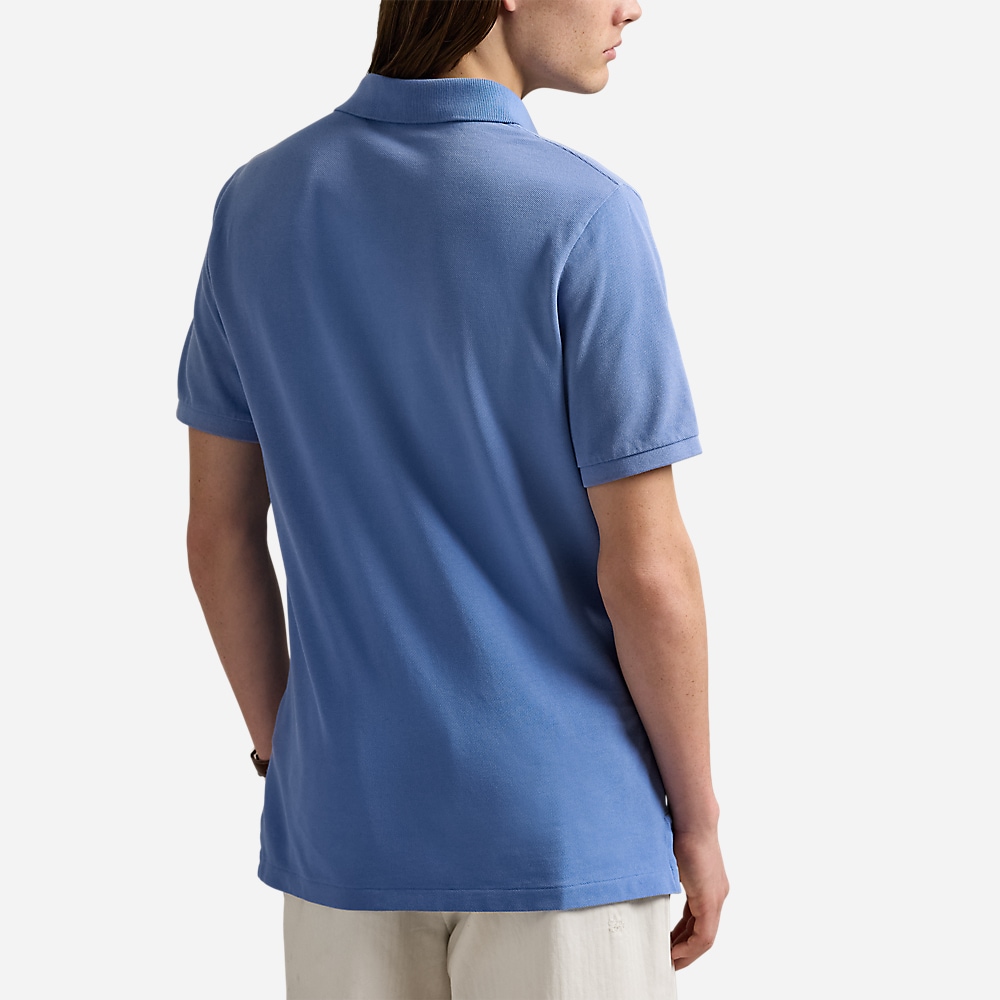 Custom Slim Polo Bear Mesh Polo Shirt - Camp Blue Jeep Bear