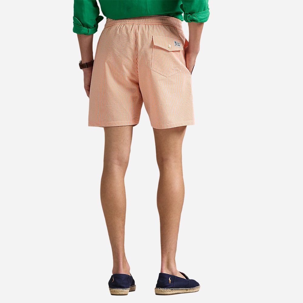 Traveler Classic Swim Trunk - Classic Peach Seersucker
