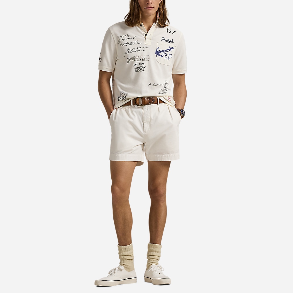 Classic Fit Mesh Graphic Polo Shirt - Nevis