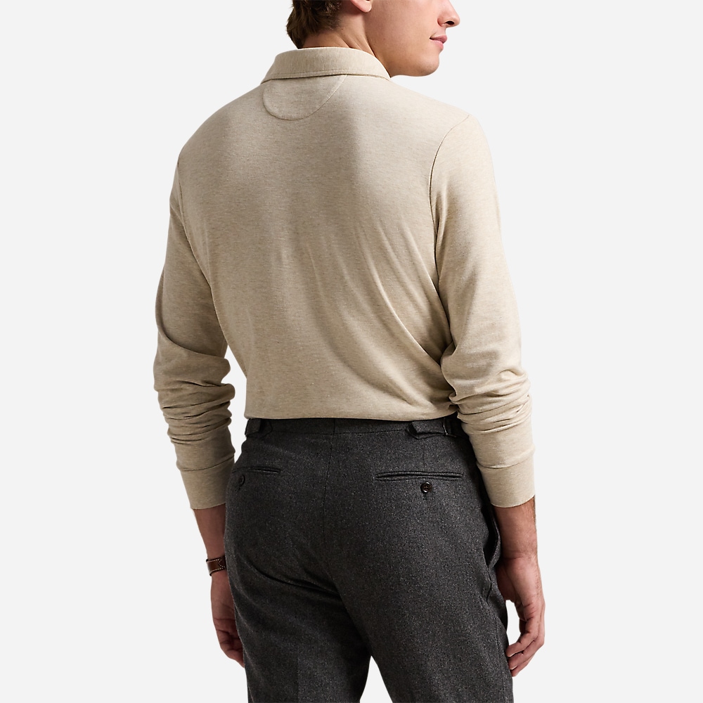 Luxury Jersey Polo Shirt - Expedition Dune Heather