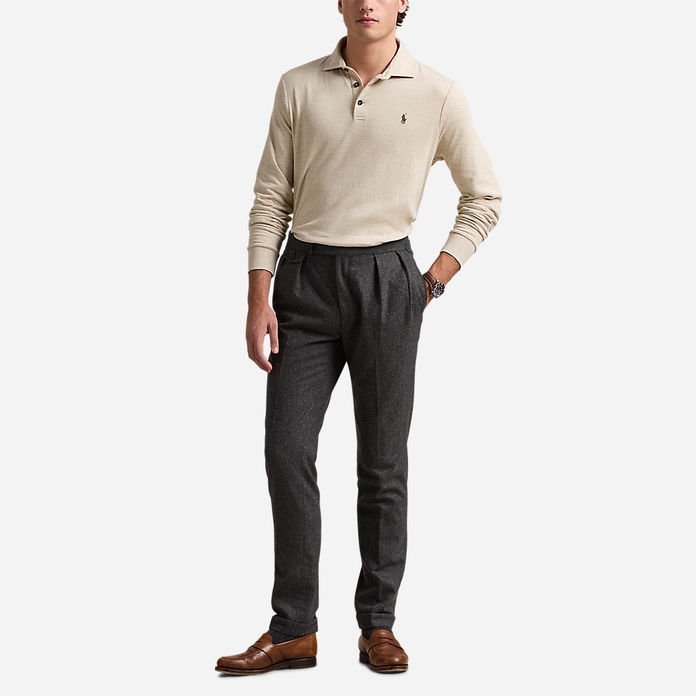 Luxury Jersey Polo Shirt - Expedition Dune Heather