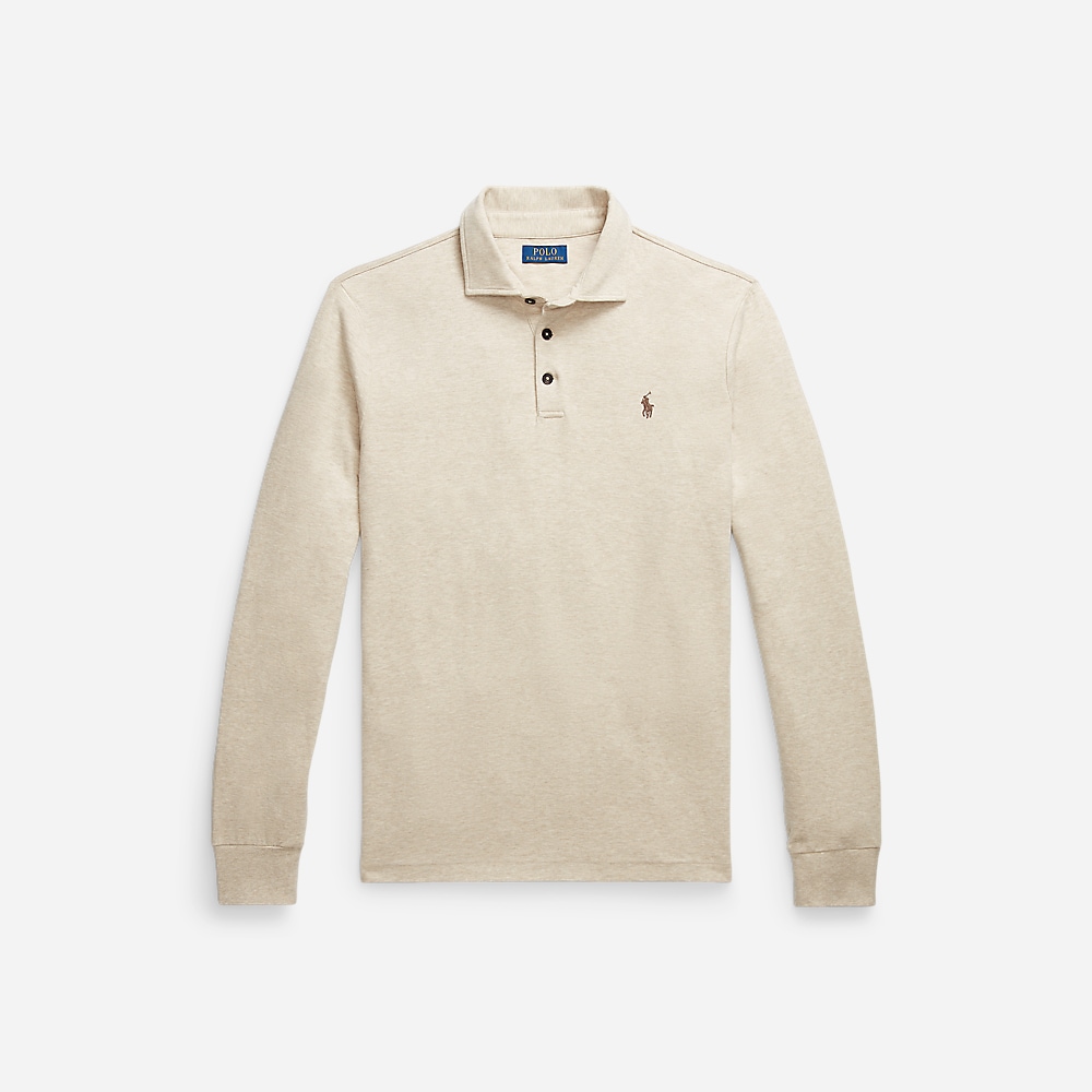 Luxury Jersey Polo Shirt - Expedition Dune Heather