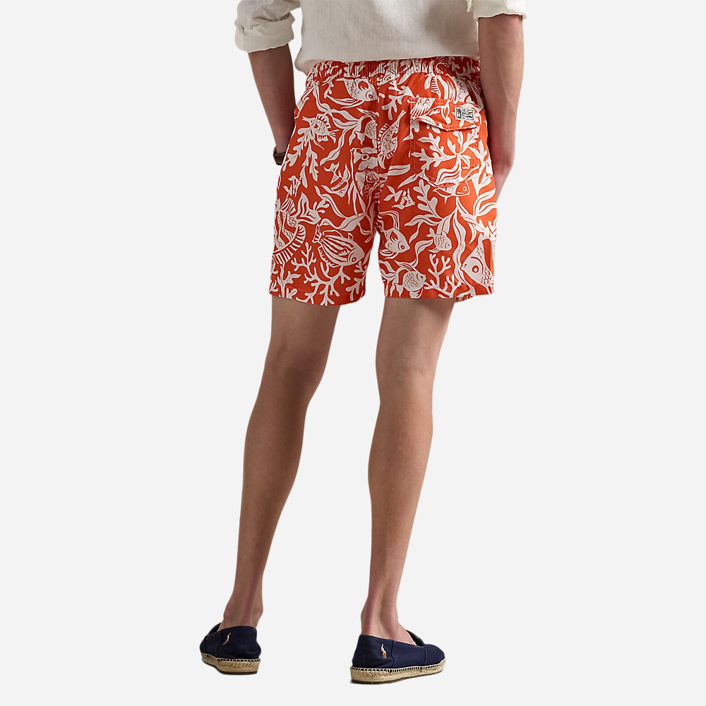 Traveler Classic Swim Trunk - Fish Coral- Orange