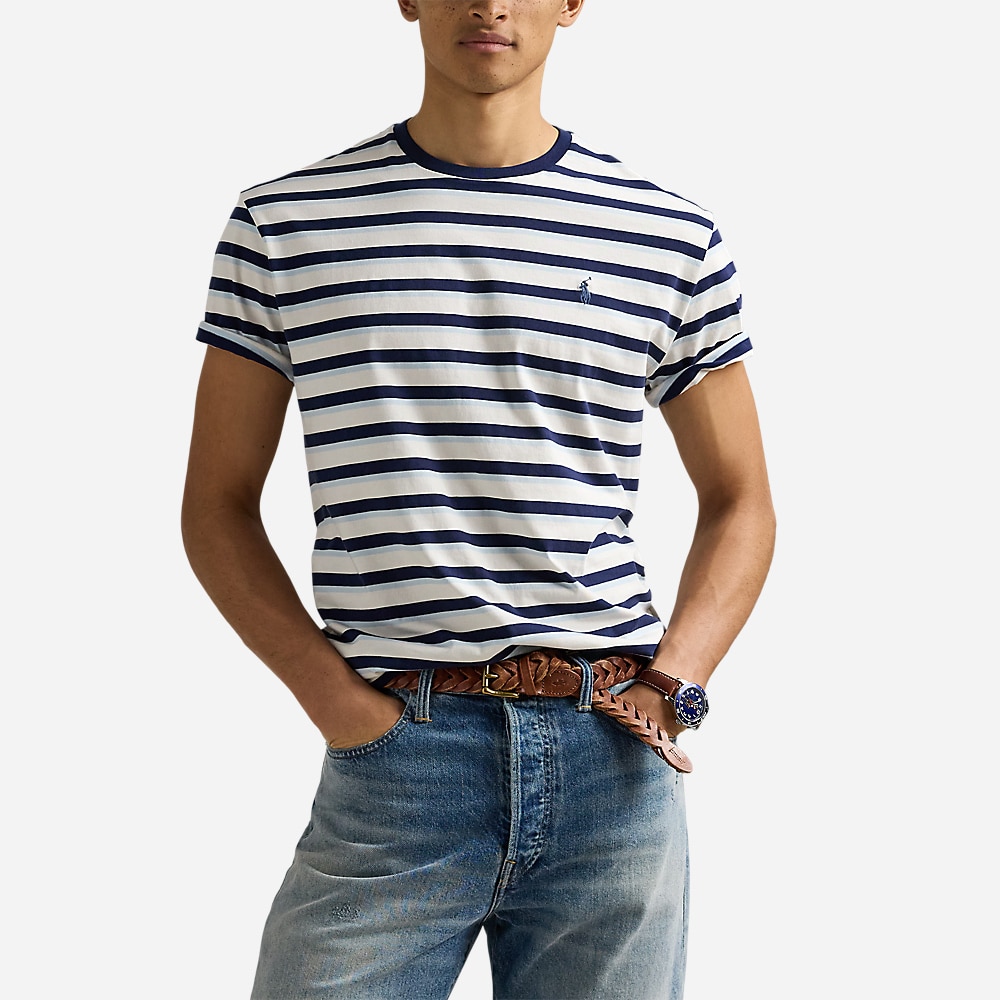 Classic Fit Striped Jersey T-Shirt - Nevis Multi