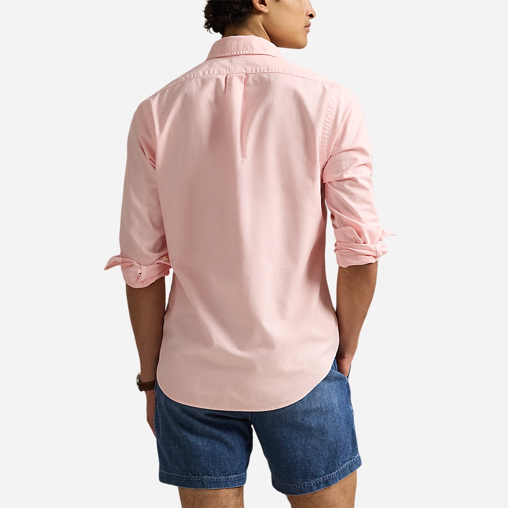 Custom Fit Mineral-Dyed Oxford Shirt - Rose