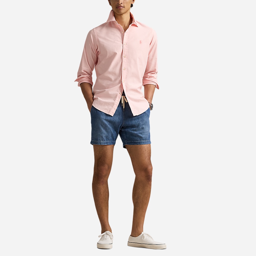 Custom Fit Mineral-Dyed Oxford Shirt - Rose