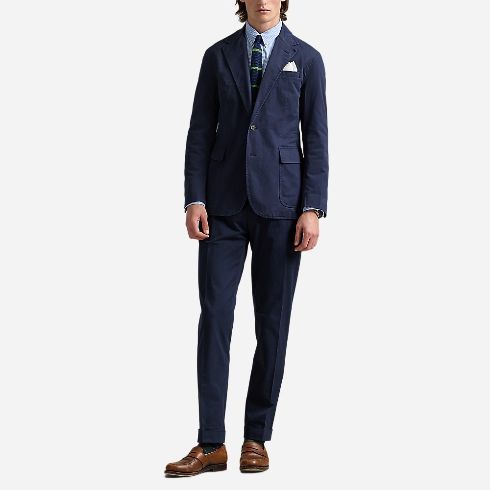 Slim Fit Gingham Stretch Poplin Shirt - Canvas Blue/White