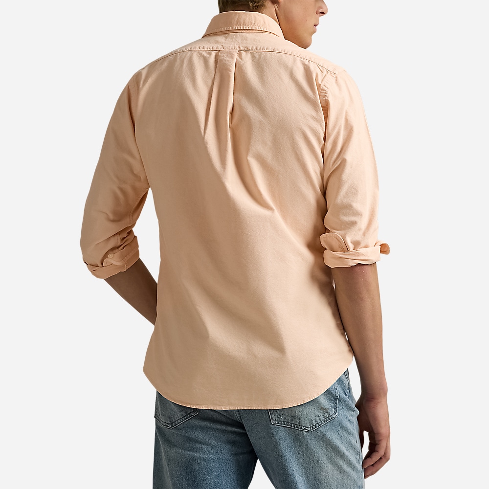 Custom Fit Mineral-Dyed Oxford Shirt - Amber