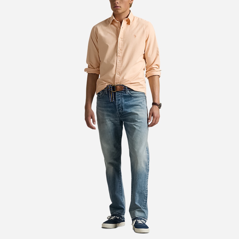 Custom Fit Mineral-Dyed Oxford Shirt - Amber