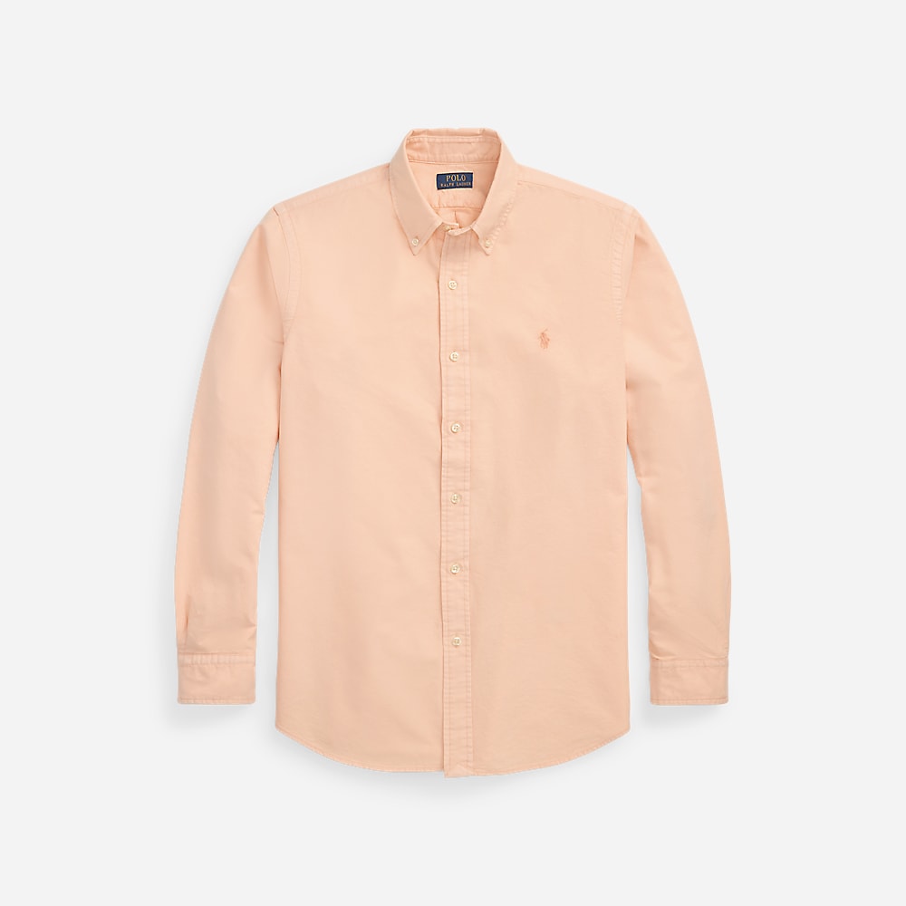 Custom Fit Mineral-Dyed Oxford Shirt - Amber