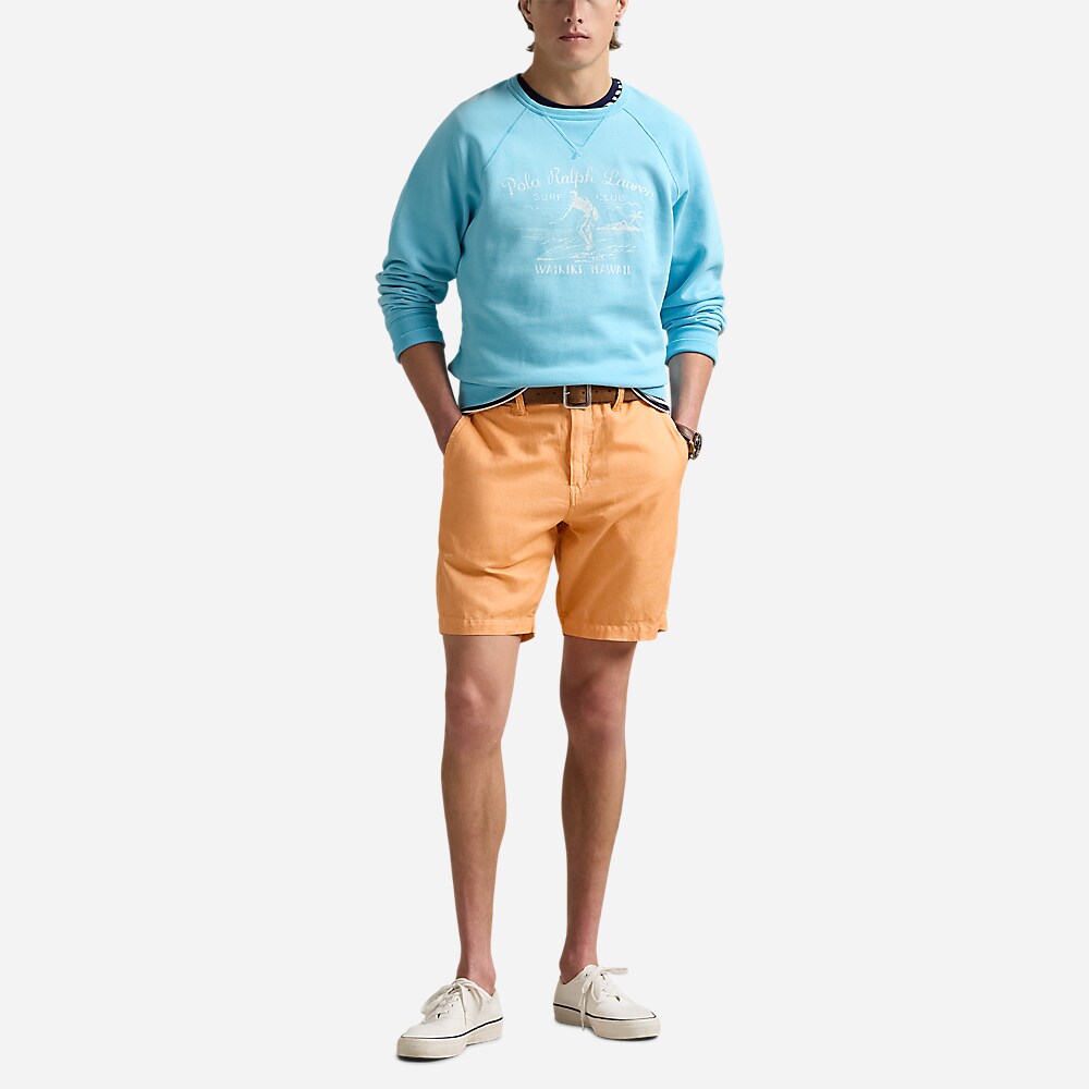 Classic Fit Cotton-Linen Short - Poppy