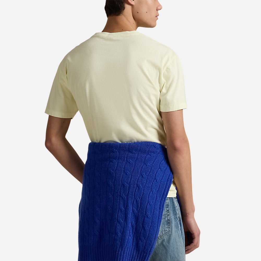 Custom Slim Mineral-Dyed Pocket T-Shirt - Lime