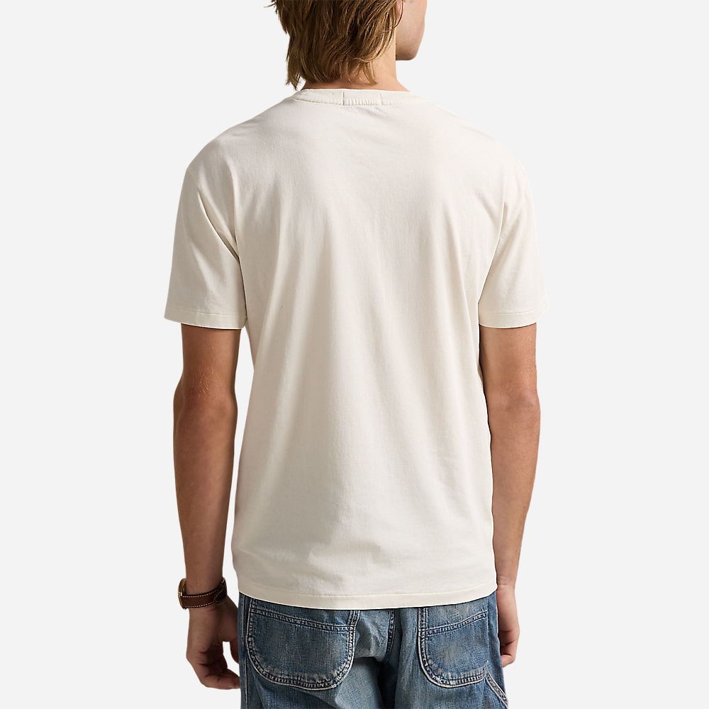 Classic Fit Jersey Graphic T-Shirt - Deckwash White