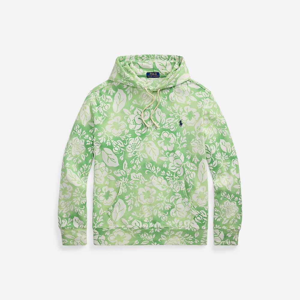 Floral Spa Terry Hoodie - Mangrove Fl Pistacho