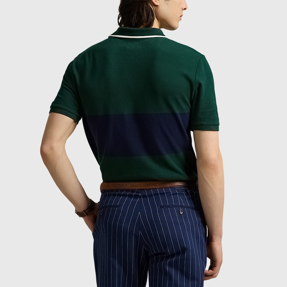 Wimbledon Classic Fit Logo Polo Shirt - Moss Agate Multi