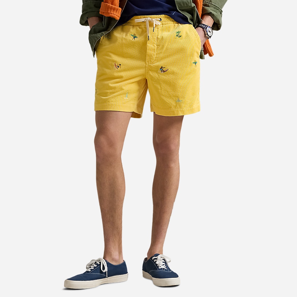 Polo Prepster Corduroy Short - Beach Yellow W/Surfer Emb