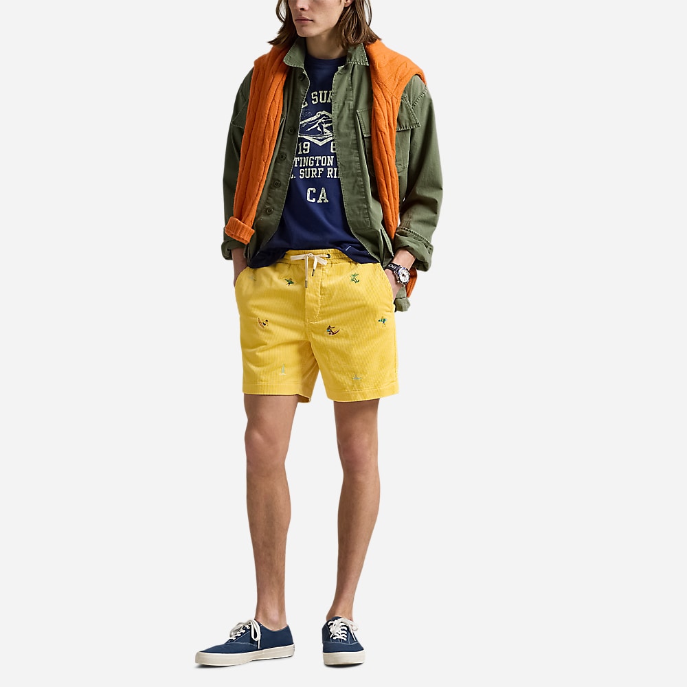 Polo Prepster Corduroy Short - Beach Yellow W/Surfer Emb