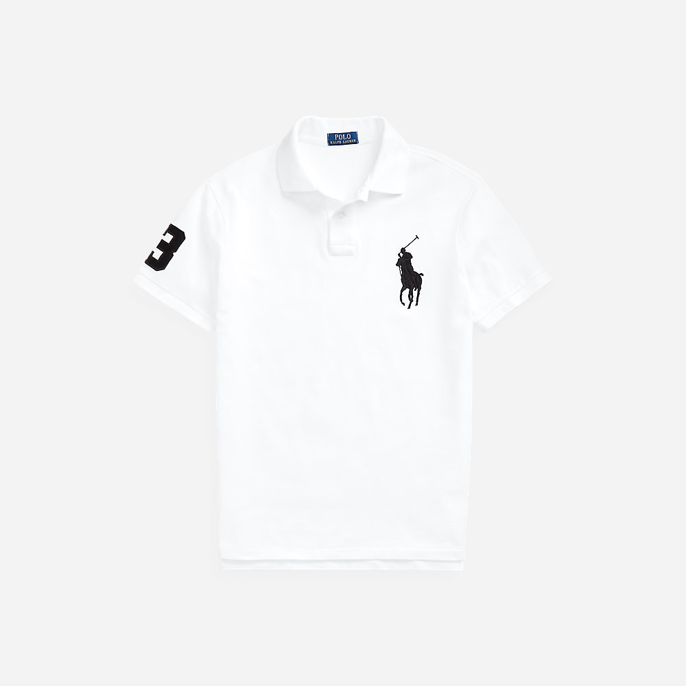 Custom Slim Fit Mesh Polo Shirt - White
