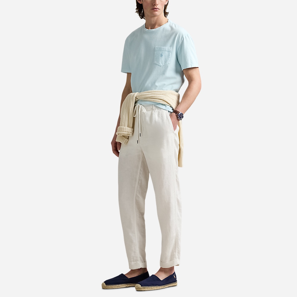 Custom Sllim Mineral-Dyed Pocket T-Shirt - Sky