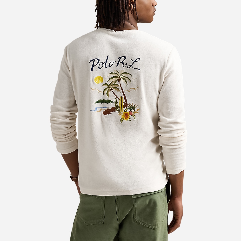 Standard Fit Embroidered Terry T-Shirt - Nevis