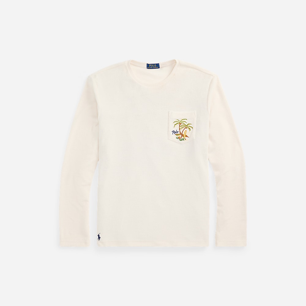 Standard Fit Embroidered Terry T-Shirt - Nevis