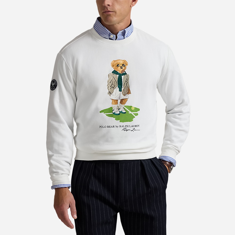 Wimbledon Polo Bear Sweatshirt - Ceramic White