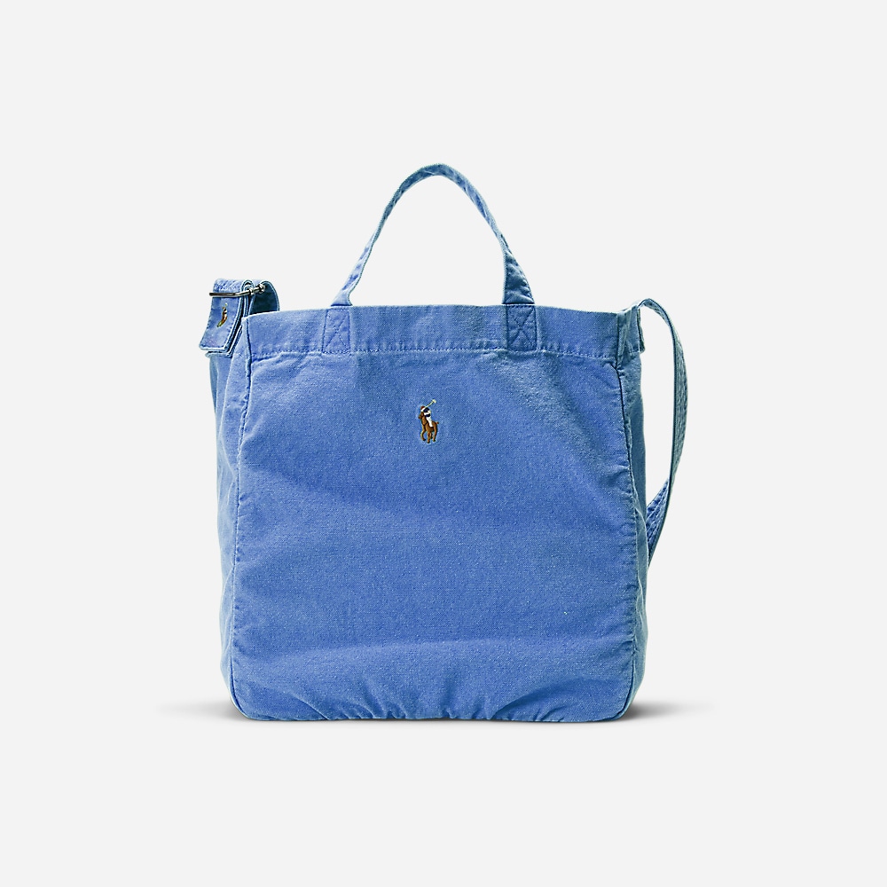 Canvas Shopper Tote - New England Blue