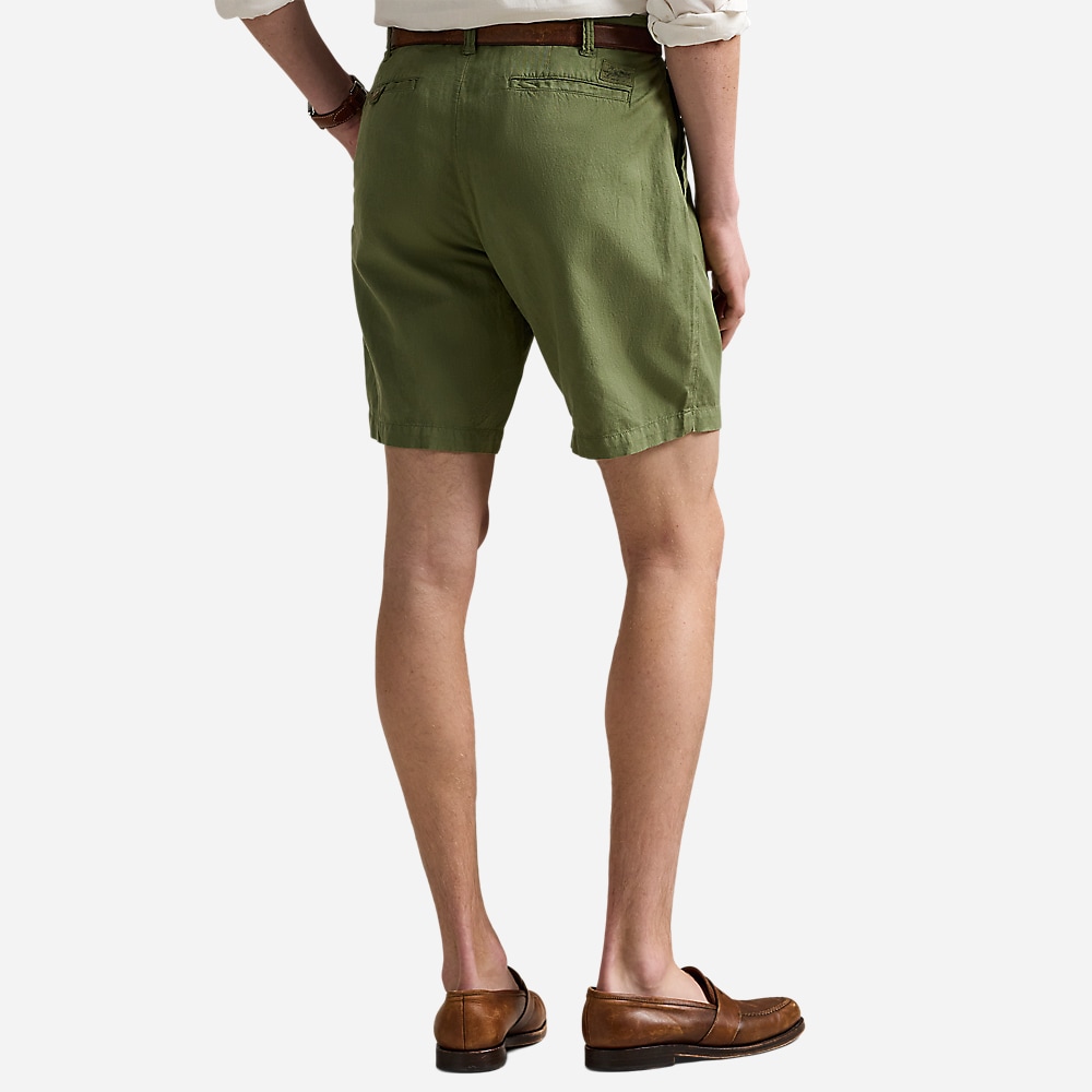 Classic Fit Linen-Cotton Short - Tree Green