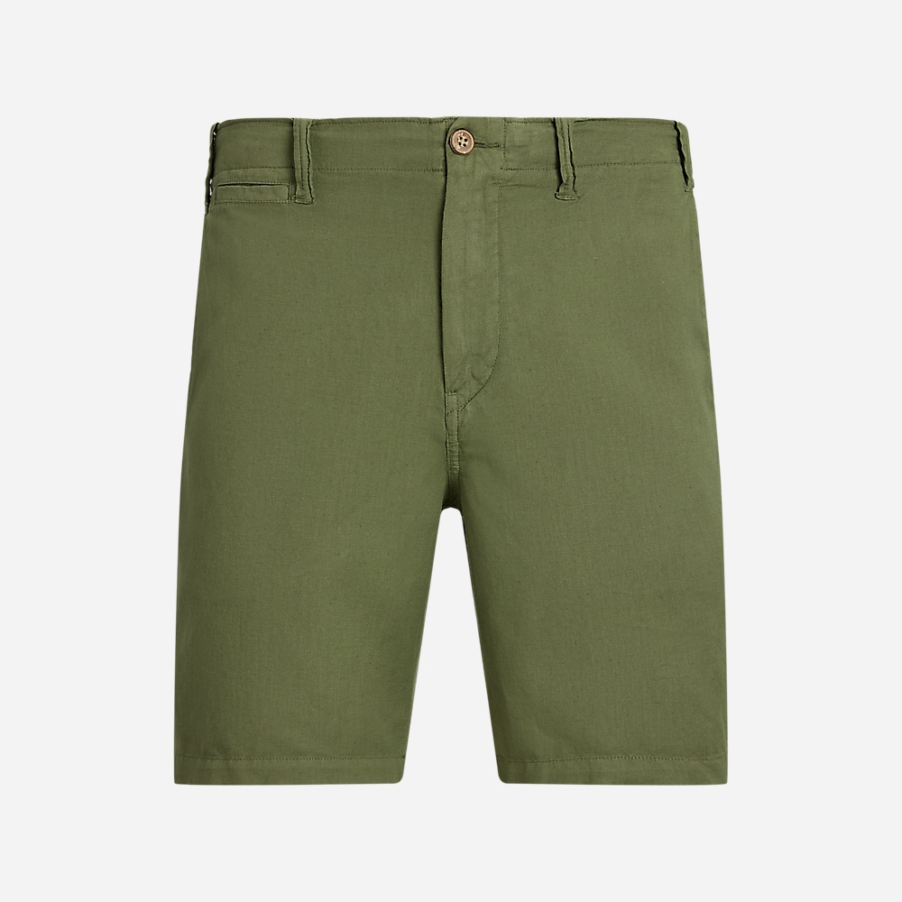 Classic Fit Linen-Cotton Short - Tree Green