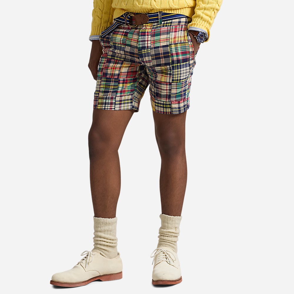Straight Patchwork Madras Short - Madras Patchwork