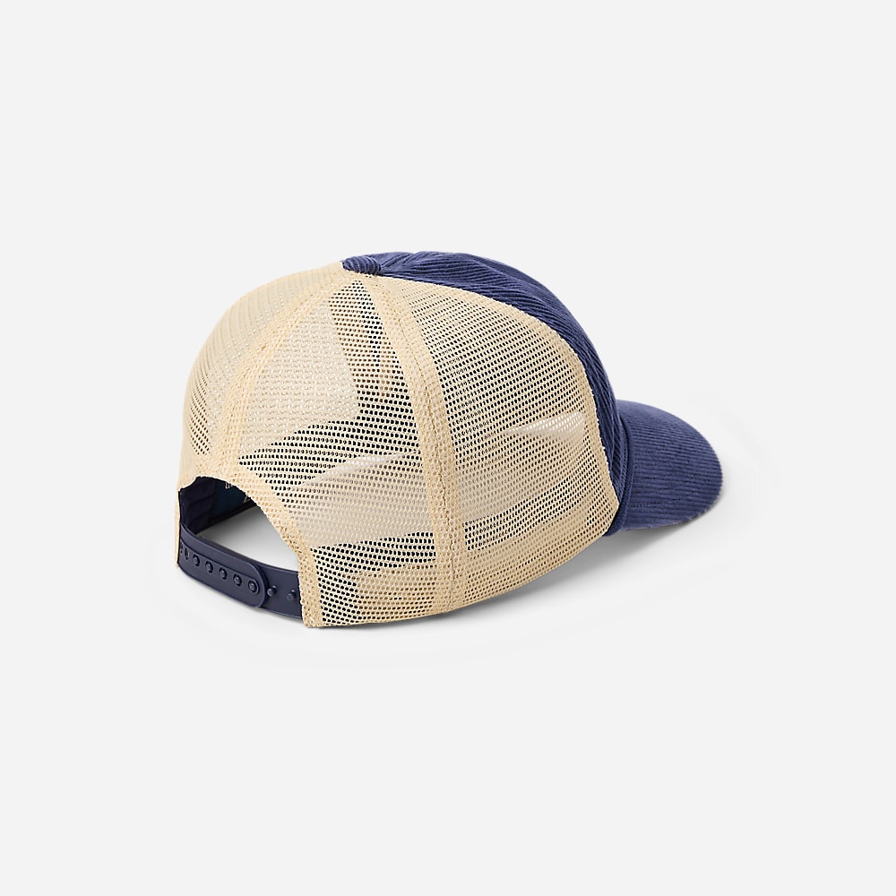 Logo-Patch Corduroy Trucker Cap - Light Navy X