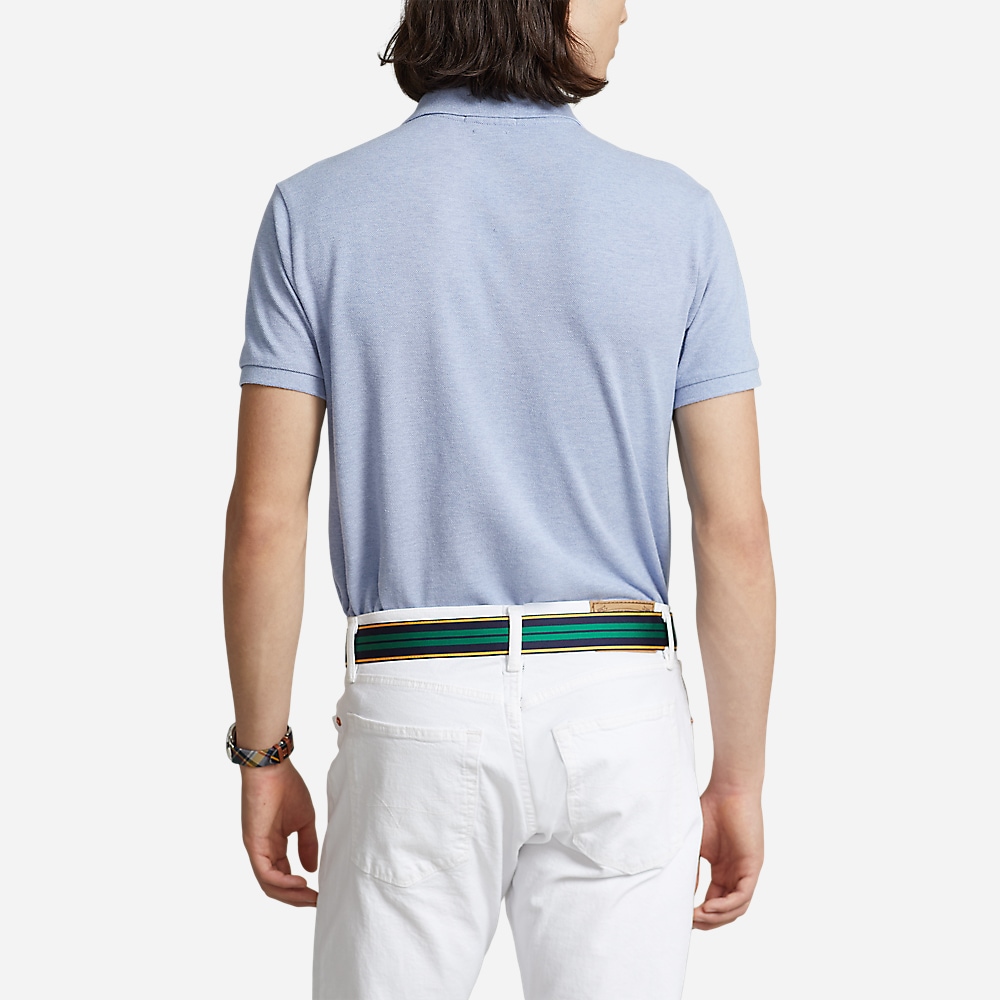 The Iconic Mesh Polo Shirt - Isle Heather