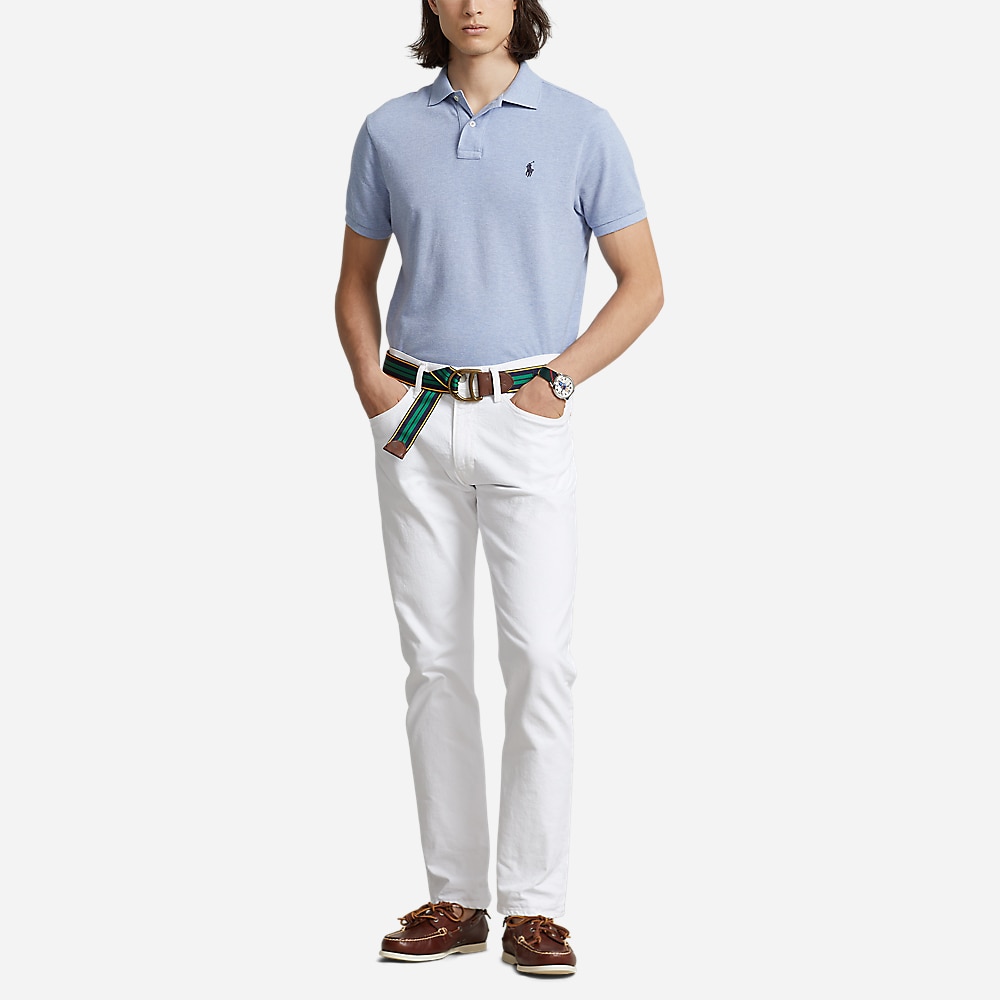 The Iconic Mesh Polo Shirt - Isle Heather