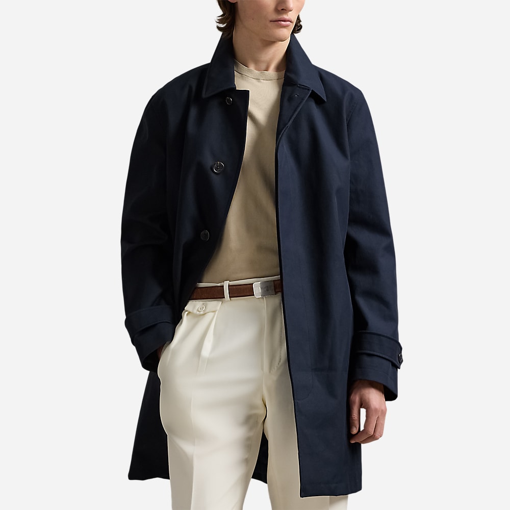 Gabardine Walking Coat - Navy