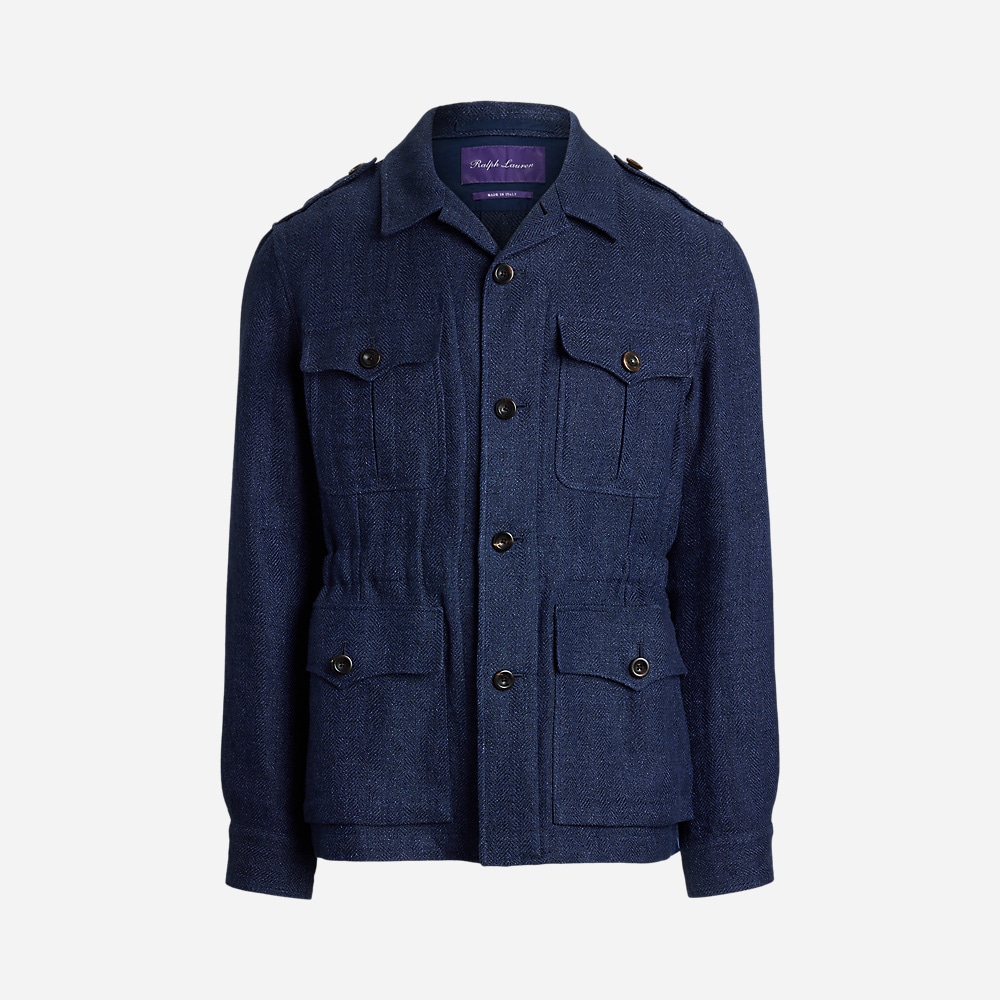 Hand-Tailored Linen-Blend Jacket - Navy