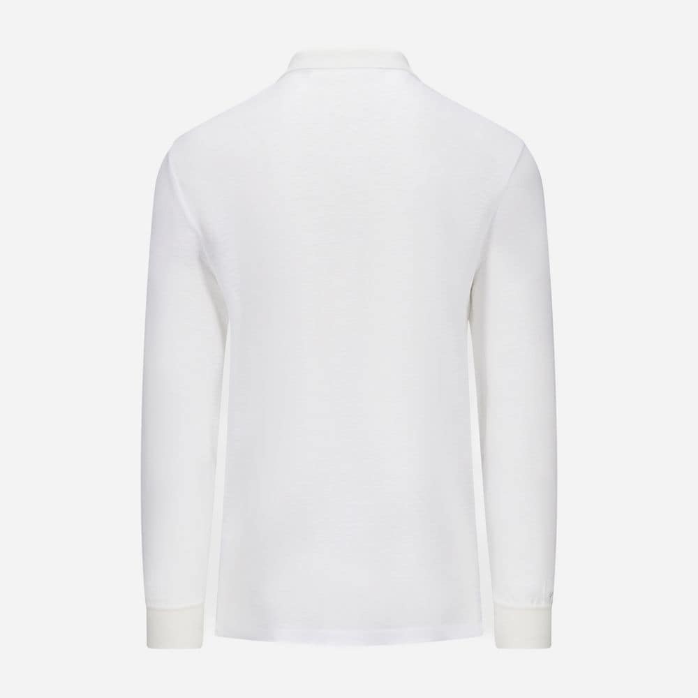Linen-Cotton Piqué Polo Shirt - Off White