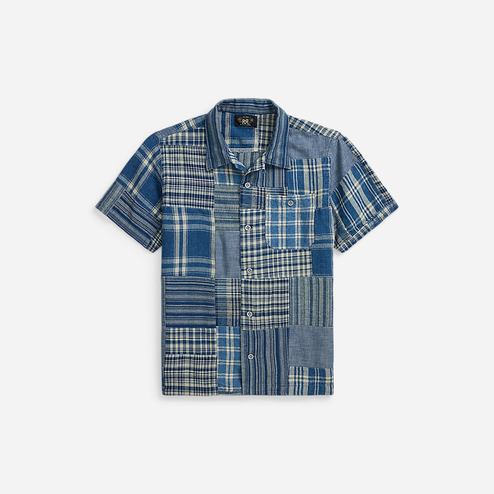 Patchwork Camp Shirt - Indigo Patchwork